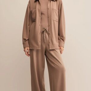 Z Supply Layover Modal Fleece Button Up and Pant Set